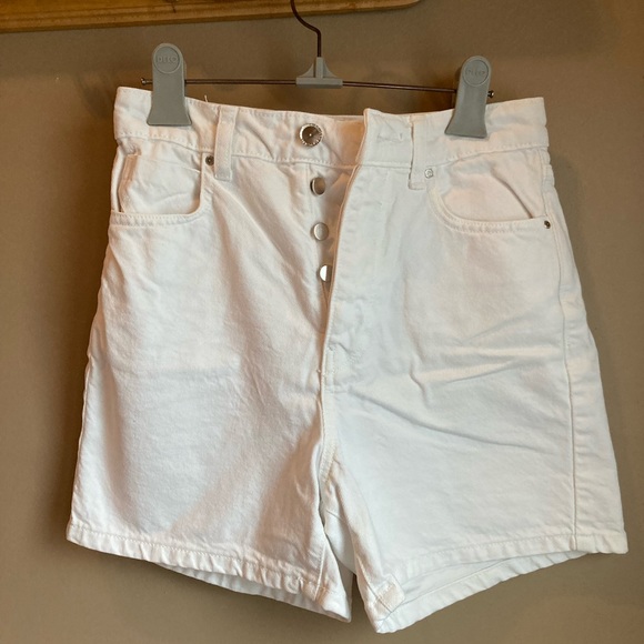 Zara white denim shorts high waisted - Picture 1 of 4